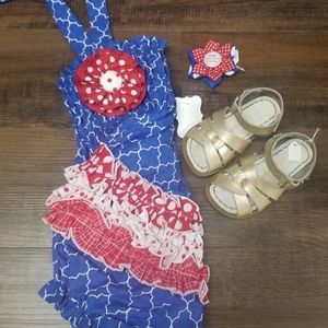 Handmade Baby Girl Ruffle Romper